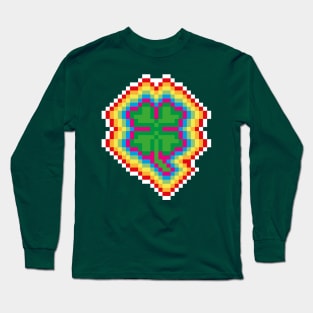 8-bit Rainbow Clover Long Sleeve T-Shirt